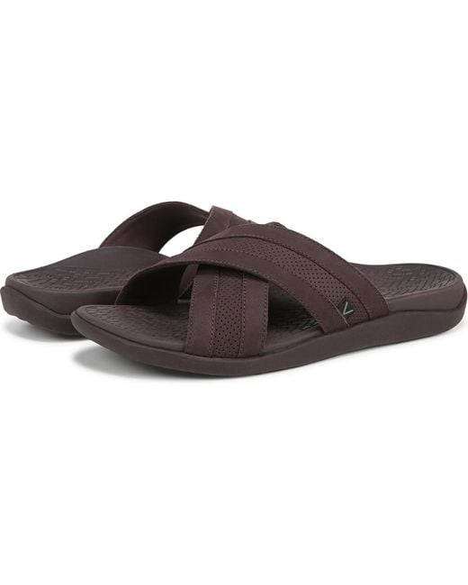 Vionic Brown Tide Slide Sandals for men