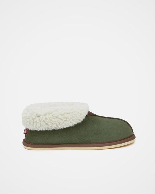 Celtic & Co. Green Ladies' Shearling Bootee Slippers