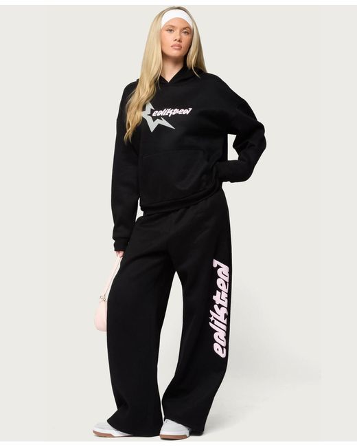Edikted Black Star Sweatpants