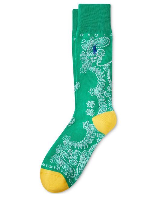 Polo Ralph Lauren Green Bandana-print Slack Socks for men