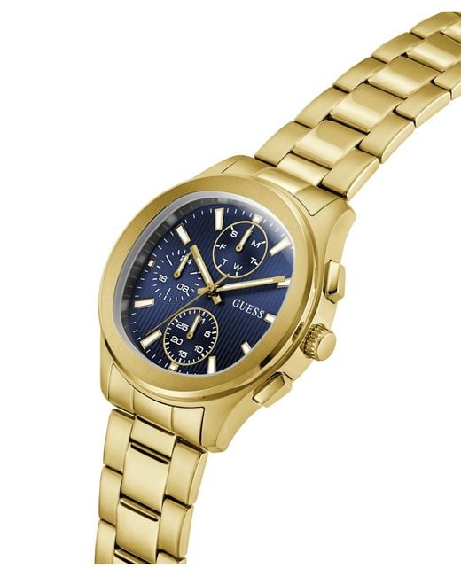 Guess Metallic Gold-tone Multi-function Watch for men