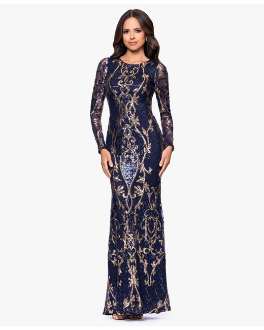 B & A by Betsy and Adam Crewneck Dress in Blue | Lyst