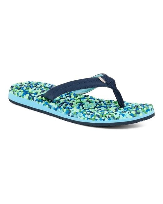 Sanuk Blue Bubblecush Sandals
