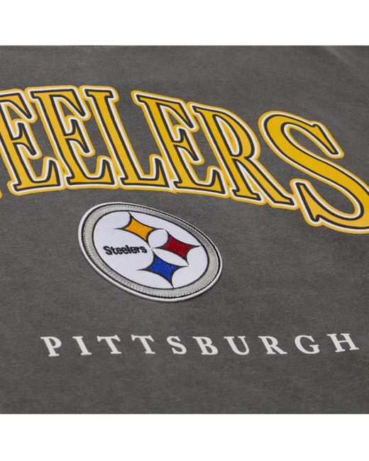 Mitchell & Ness Gray Pittsburgh Steelers Slot Pullover Hoodie for men