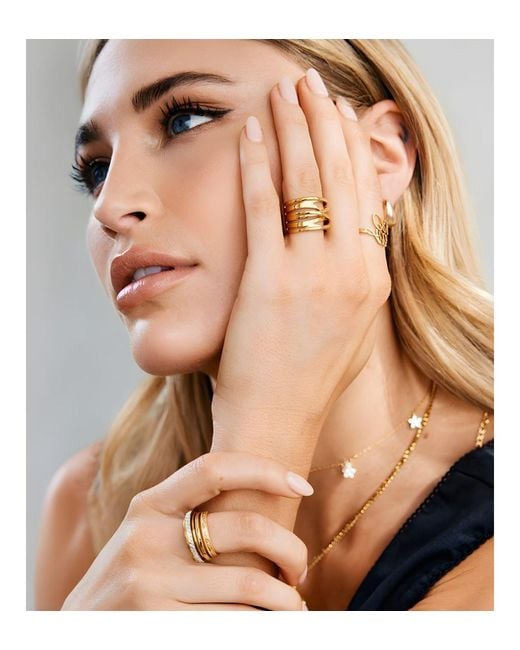 Mint & Lily White Wire Wrap Statement Ring