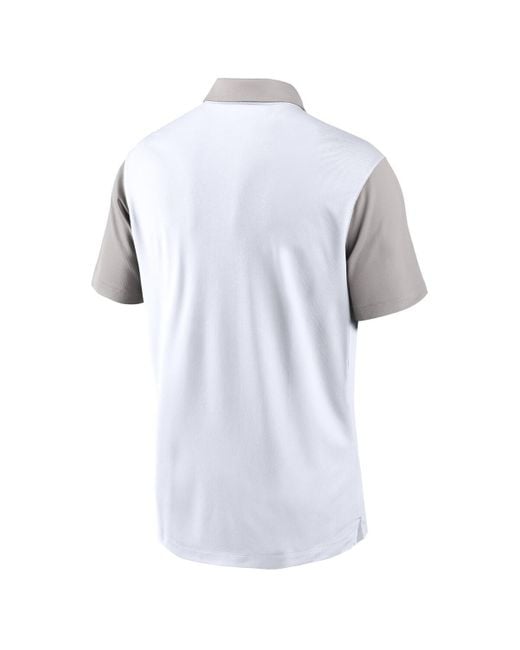 Nike White/gray Clemson Tigers Athletic Prep Legacy Logo Vapor Performance Polo Shirt for men
