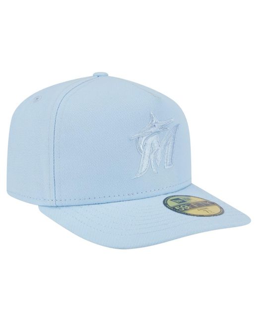 KTZ Blue Miami Marlins Color Pack A-frame 59fifty Fitted Hat for men