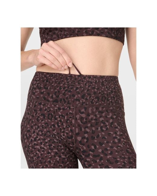 Sweaty Betty Purple Power Printed 7/8-length Workout leggings