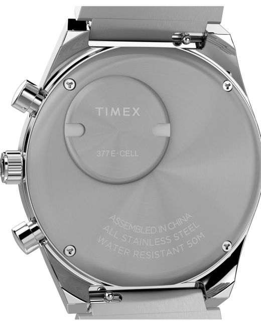 Timex Gray Analog Silver-tone Stainless Steel Watch for men