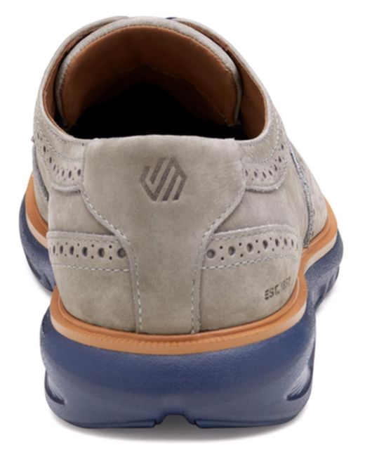 Johnston & Murphy White Larkin Wingtip Round Toe Shoes for men