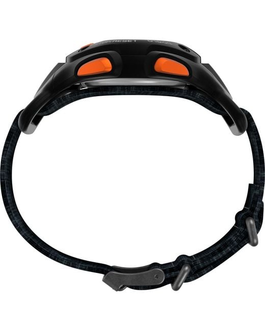 Timex Black Quartz Digital Leather Watch for men