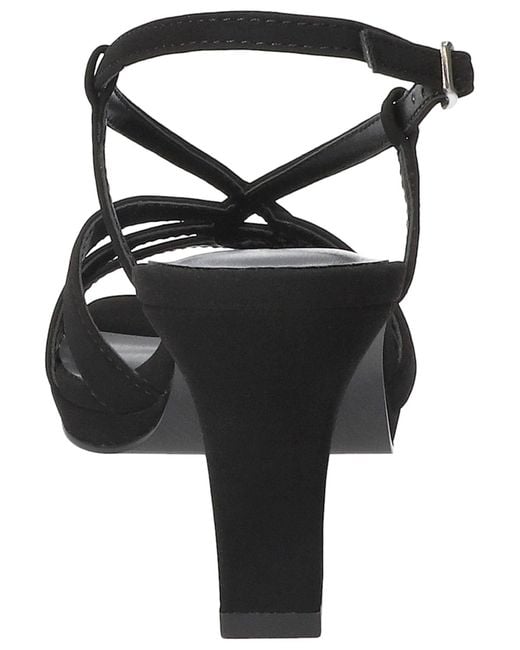 Easy Street Black Valorie Square Toe Platform Sandals