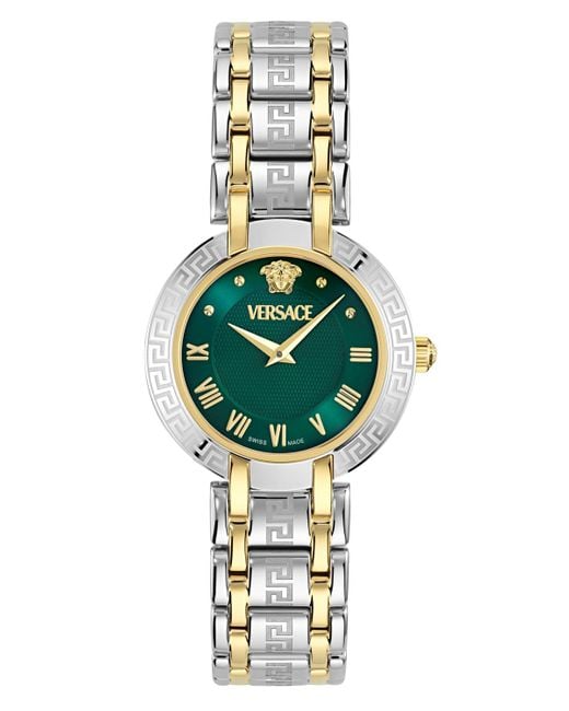 Versace Metallic Swiss Antlia Two-tone Bracelet Watch 34mm