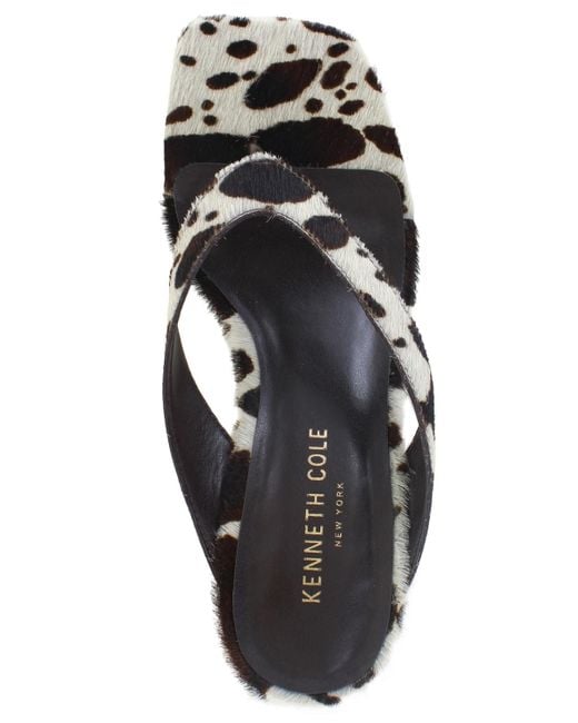 Kenneth Cole Black Susannah Wedge Thong Sandals