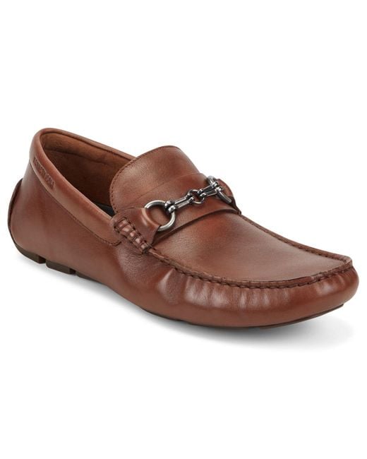 Kenneth Cole Brown Theme Bit Detail Driver Casual Loafer for men