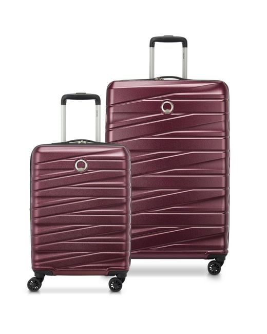 Delsey Purple Cannes 2 Piece Hardside luggage Set