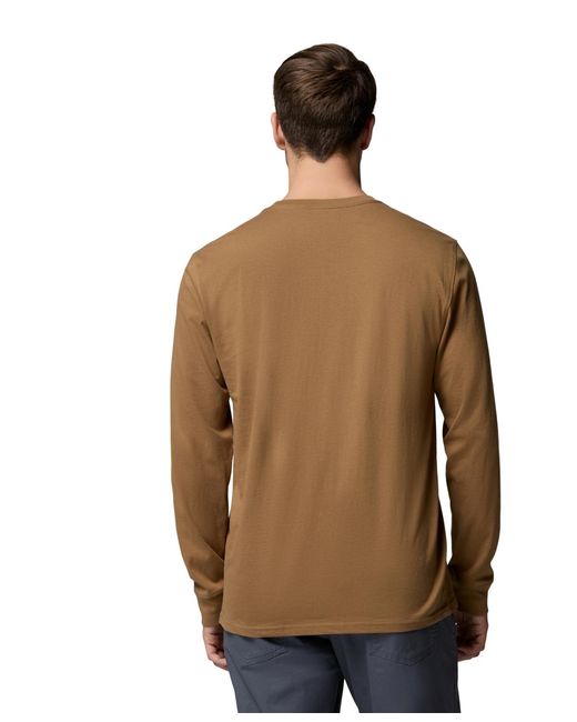Columbia Brown Fundamental Graphic Long-sleeve T-shirt for men