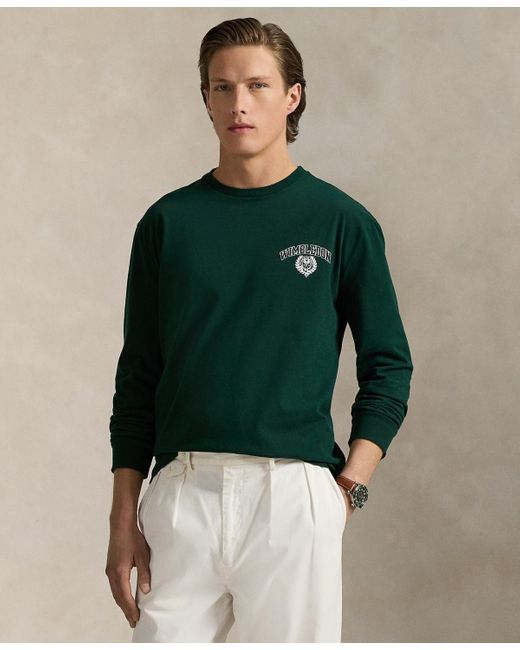 Polo Ralph Lauren Green Wimbledon Classic-fit Logo T-shirt