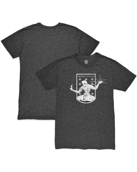 1863fc Black Detroit City Fc Mono Crest Twisted Tri-blend Slub T-shirt for men