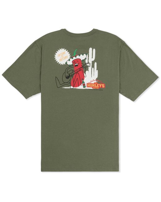 Hurley Green Los Short Sleeve T-shirt for men