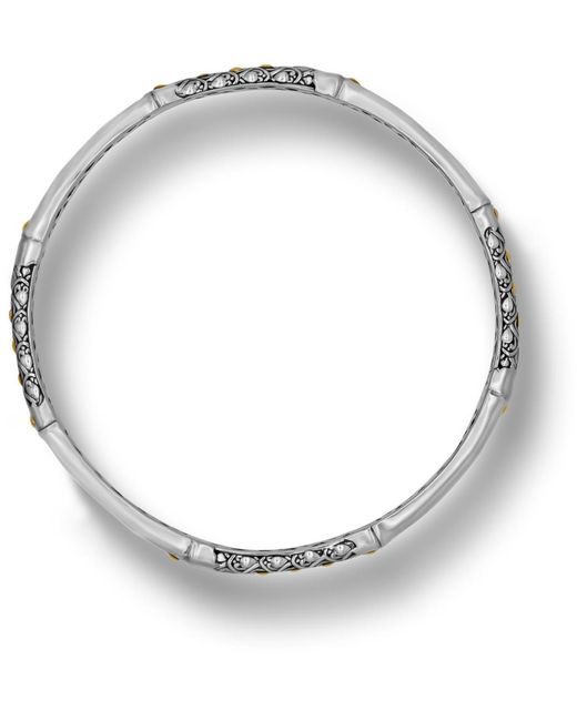DEVATA Metallic Bamboo Slide-on Bangle Bracelet