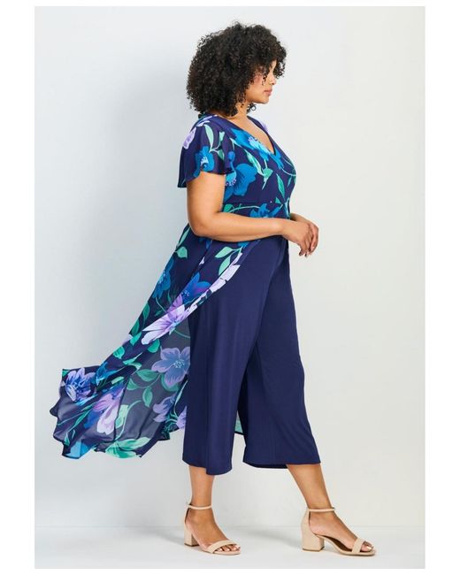 Avenue Blue Plus Size Glam Jumpsuit
