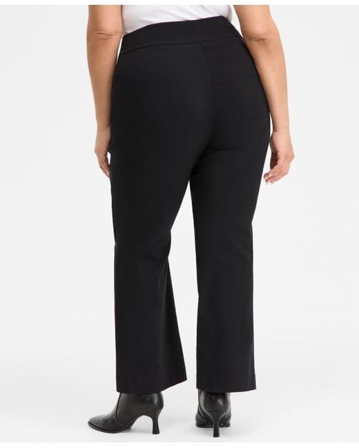 INC International Concepts Black Plus Size Mid-rise Bootcut Pants