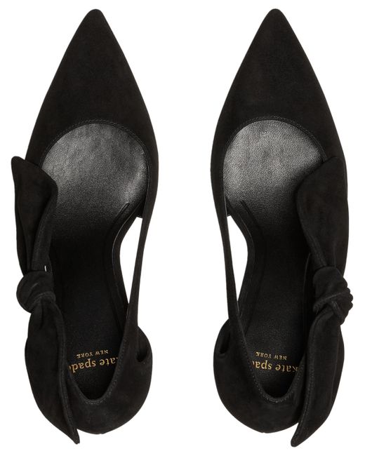 Kate Spade Black Bunnie Suede Slip-on Pumps