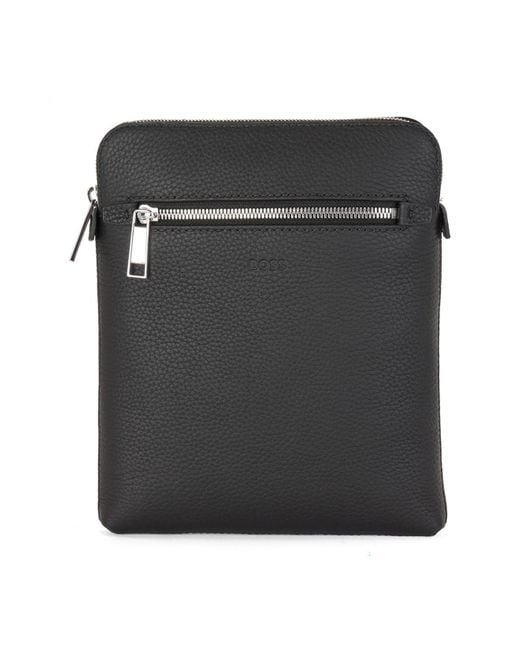 BOSS by HUGO BOSS Grained Italianleather Envelope Bag in Black for Men