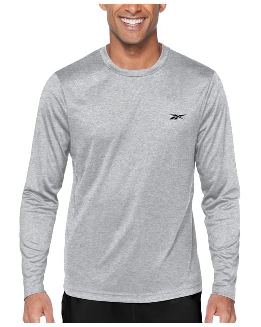 Reebok Gray Quick-dry Logo Swim Shirt for men