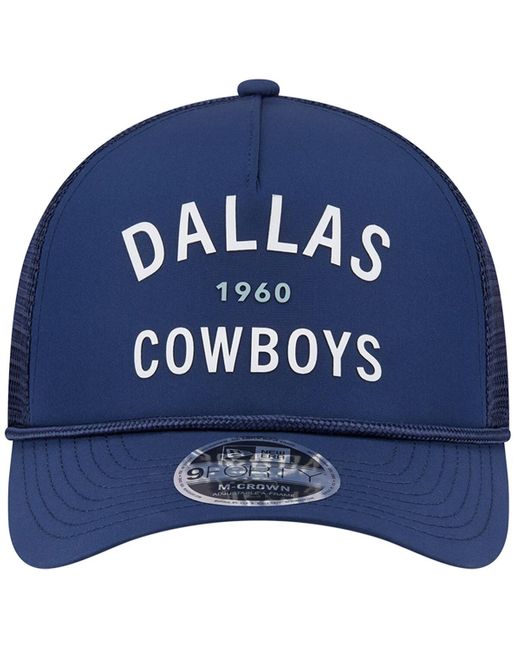 KTZ Blue Â Dallas Cowboys Active Minimalist M-crown A-frame 9forty Adjustable Hat for men