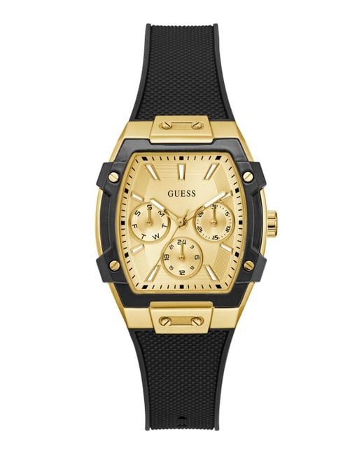 Guess Metallic Black Multi-function Watch