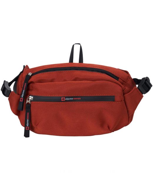Alpine Swiss Red Fanny Pack Adjustable Waist Bag Sling Crossbody Chest Pack Bum Bag for men