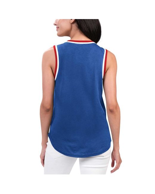 G-III 4Her by Carl Banks Blue New York Rangers Strategy Tank Top