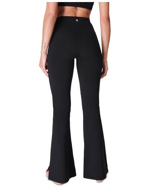 Sweaty Betty Black Super Soft Flared-leg Yoga Pants