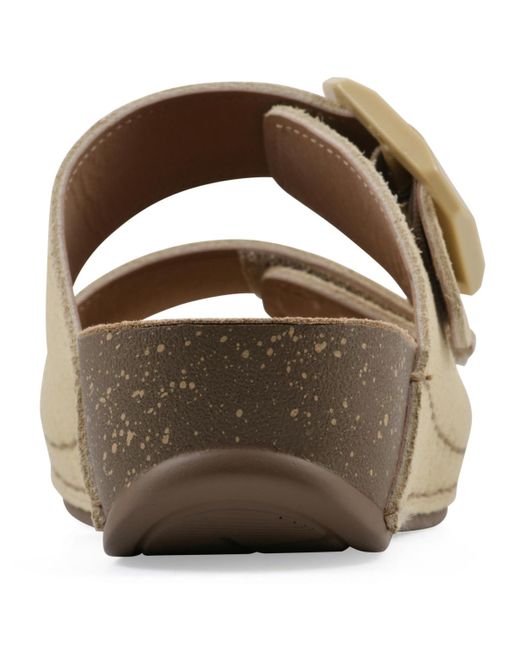 White Mountain Multicolor Fearful Slip-on Wedge Sandals