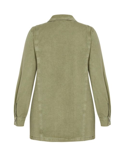 City Chic Green Plus Size Liv Shirt