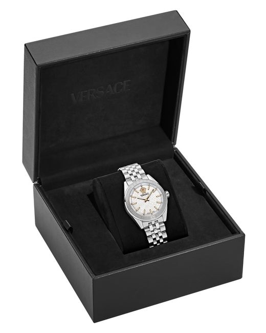 Versace Metallic V-code Stainless Steel Bracelet Watch
