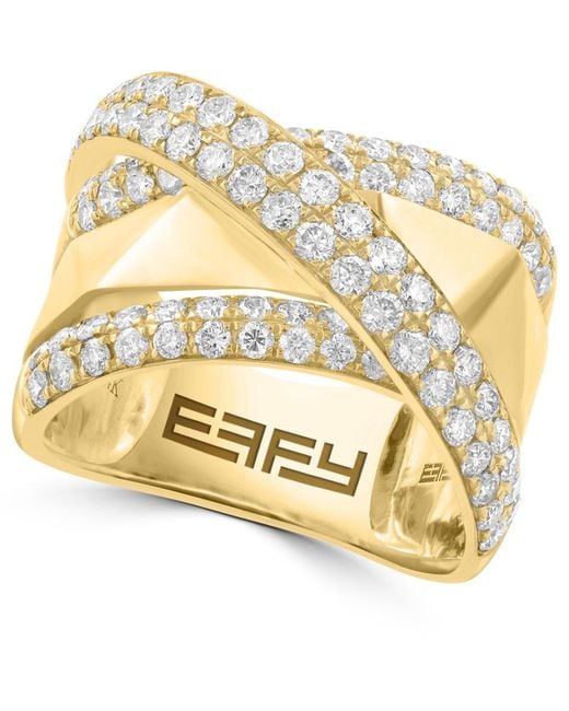 Effy Metallic Effy Diamond Crossover Statement Ring (1-5/8 Ct. T.w.