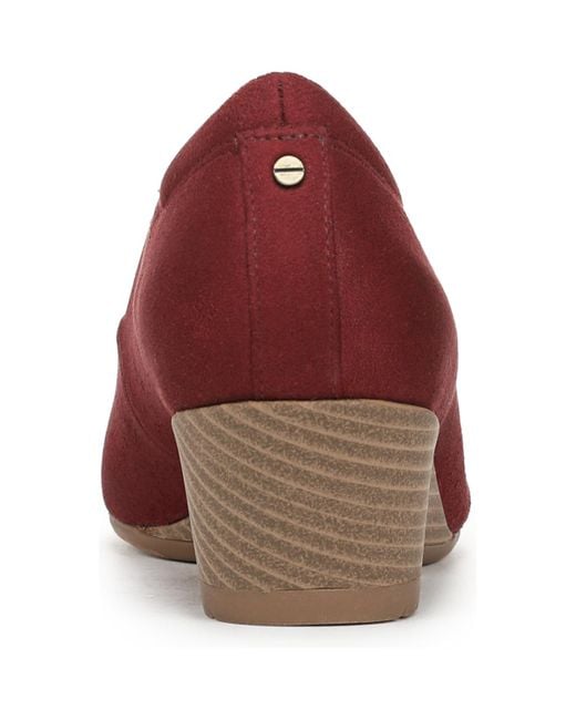 Dr. Scholls Red Be Flex Round Toe Wedge Pumps