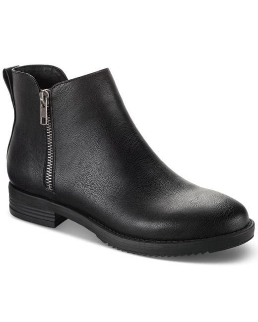 Style Co. Laylaa Zip Ankle Booties in Black Lyst