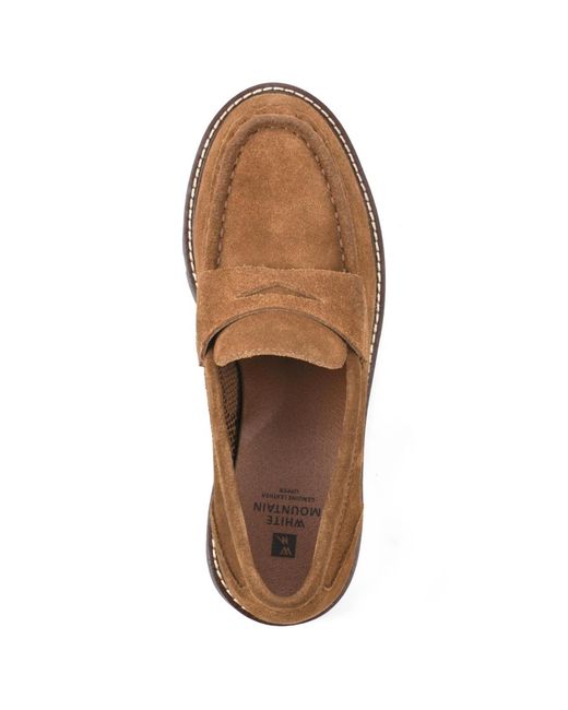 White Mountain Brown Gunner Lug Sole Loafers