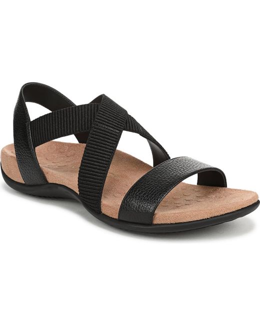 Vionic Black Raina Strappy Sandals