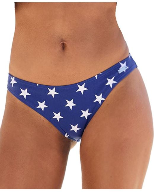 Lascana Blue Pattern Classic Bikini Swimsuit Bottom