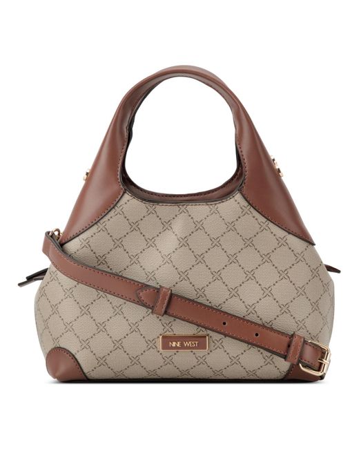 Nine West Brown Eamon Top Handle Crossbody Bag