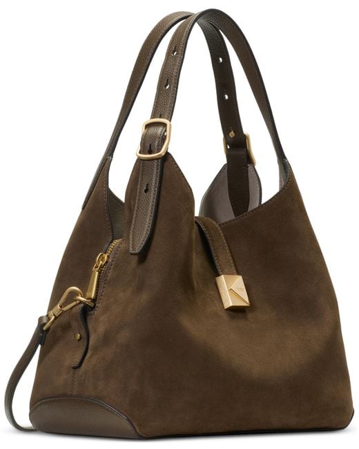 Kate Spade Green Deco Suede Crossbody Tote Bag