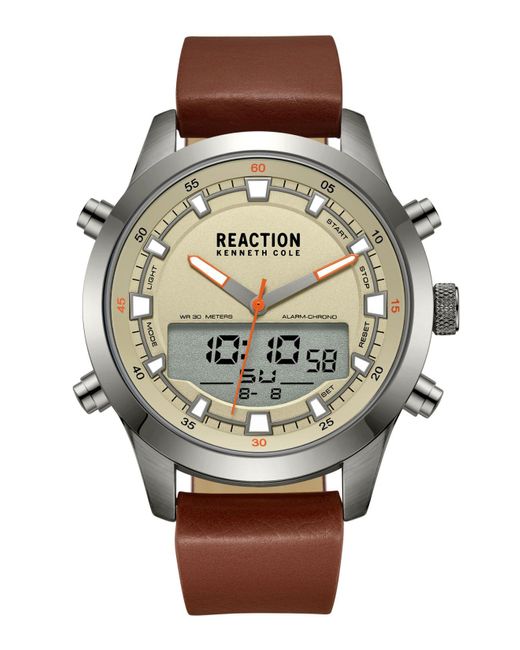 ストゥーリング メンズ 腕時計 Brown 44mm アクセサリー Men's Watch Leather Strap Brown メンズ腕時計 