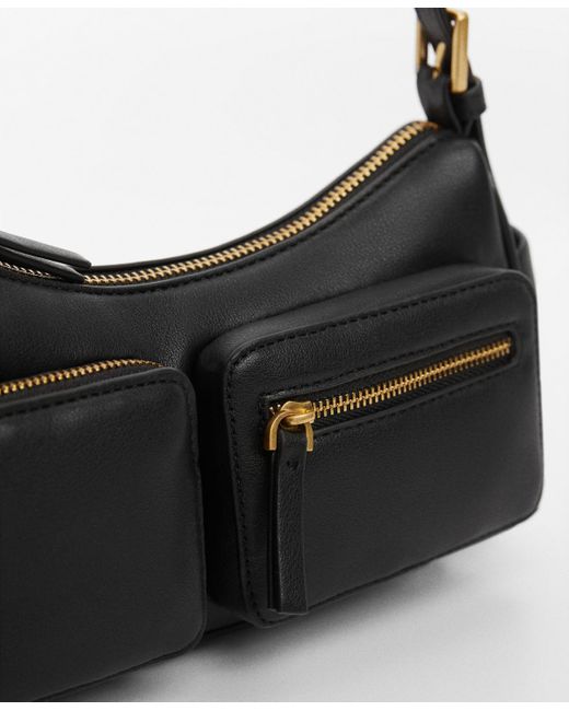 Mango Natural Pockets Detail Shoulder Bag