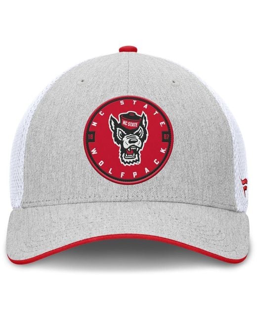 Fanatics Heather Gray/white Nc State Wolfpack trigger Flex Hat for men