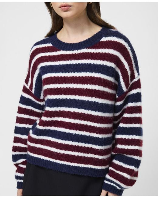 French Connection Blue Chunky Crewneck Sweater